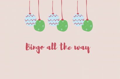 kerstbingo, kerstballen en tekt bingo all the way
