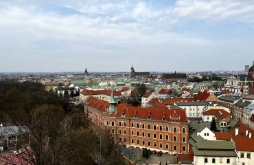 Krakau: uitzicht op de stad vanaf Kasteel Wawel