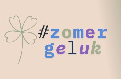 zomergeluk illustratie met tekst een klavertje 4