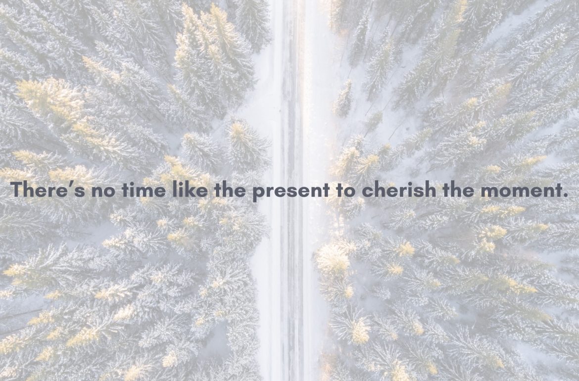 winterlandschap met een quote bij blog met quotes voor december