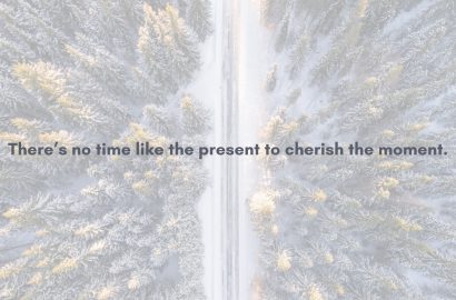 winterlandschap met een quote bij blog met quotes voor december