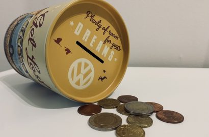 spaarpot met muntgeld, No Spend November