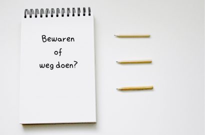 starten met ontspullen, kladblok met tekst bewaren of weg doen?