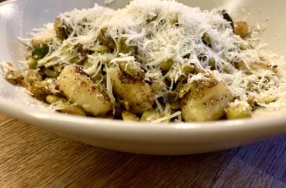 bord met gnocchi, recept uit kookboek Solo Food