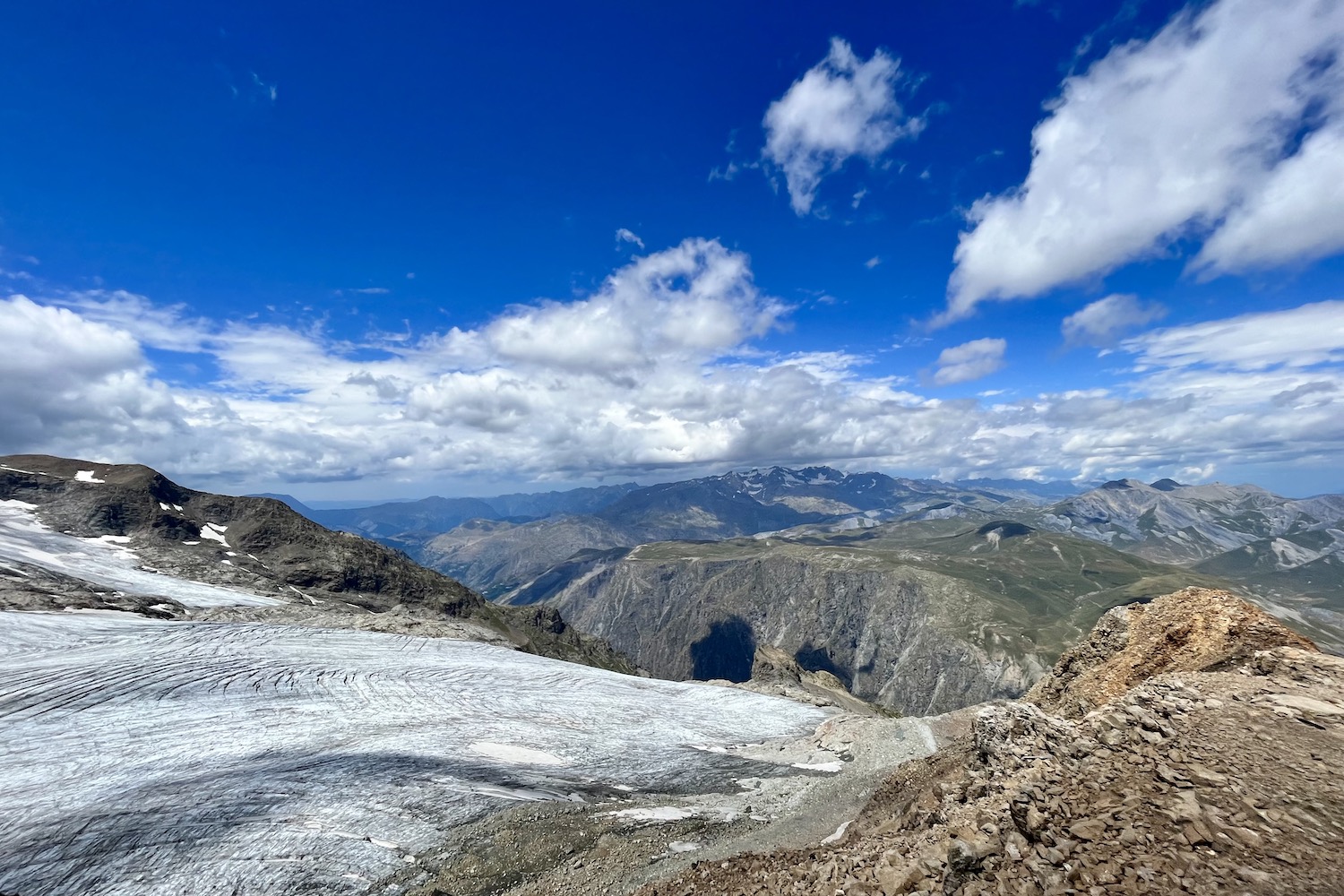 Gletsjer La Meije Franse Alpen: foto copyright Janneke, jannekeswereld.nl