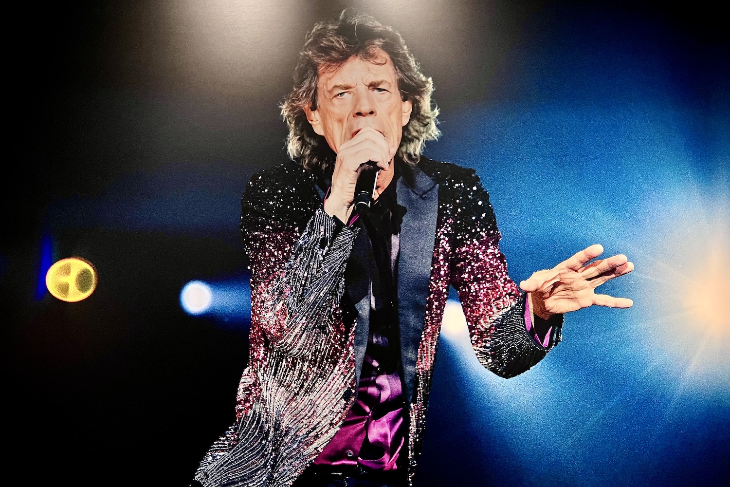 Mick Jagger, foto van de foto genomen door Andy Zuidema