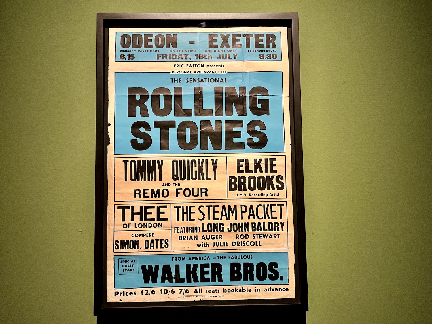 Poster te zien in de tentoonstelling The Rolling Stones - Unzipped