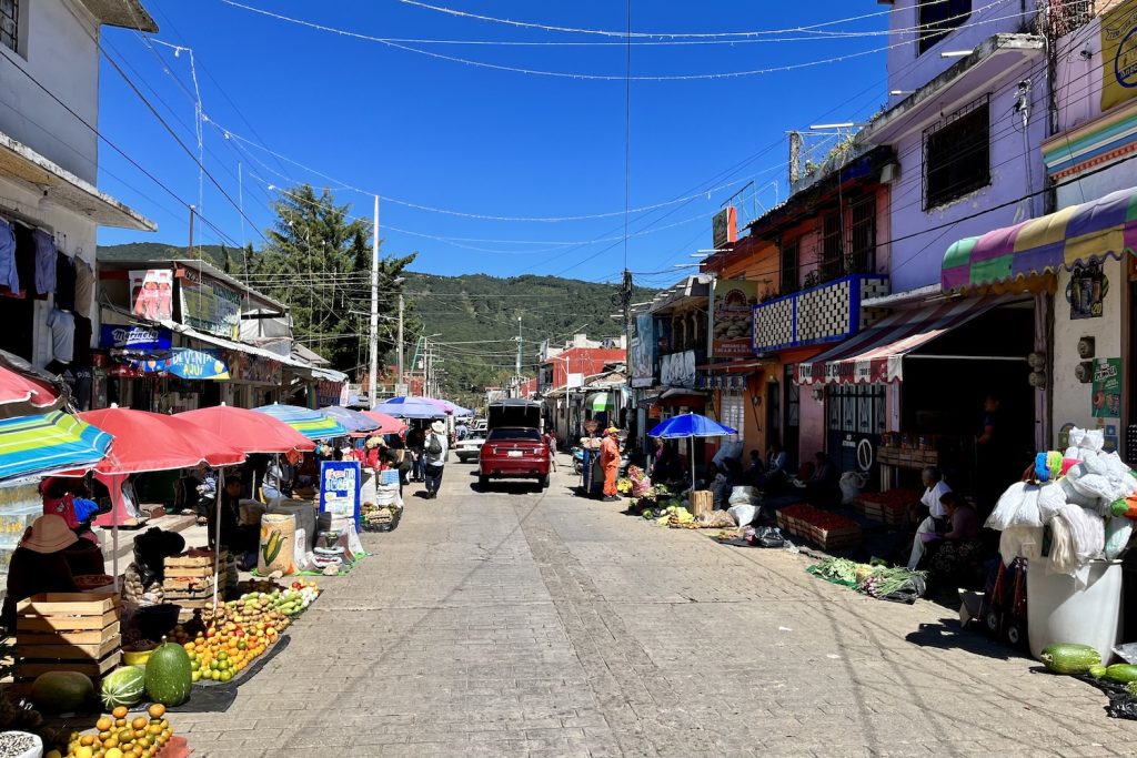 Markt in de straten van San Cristobal de las Casas