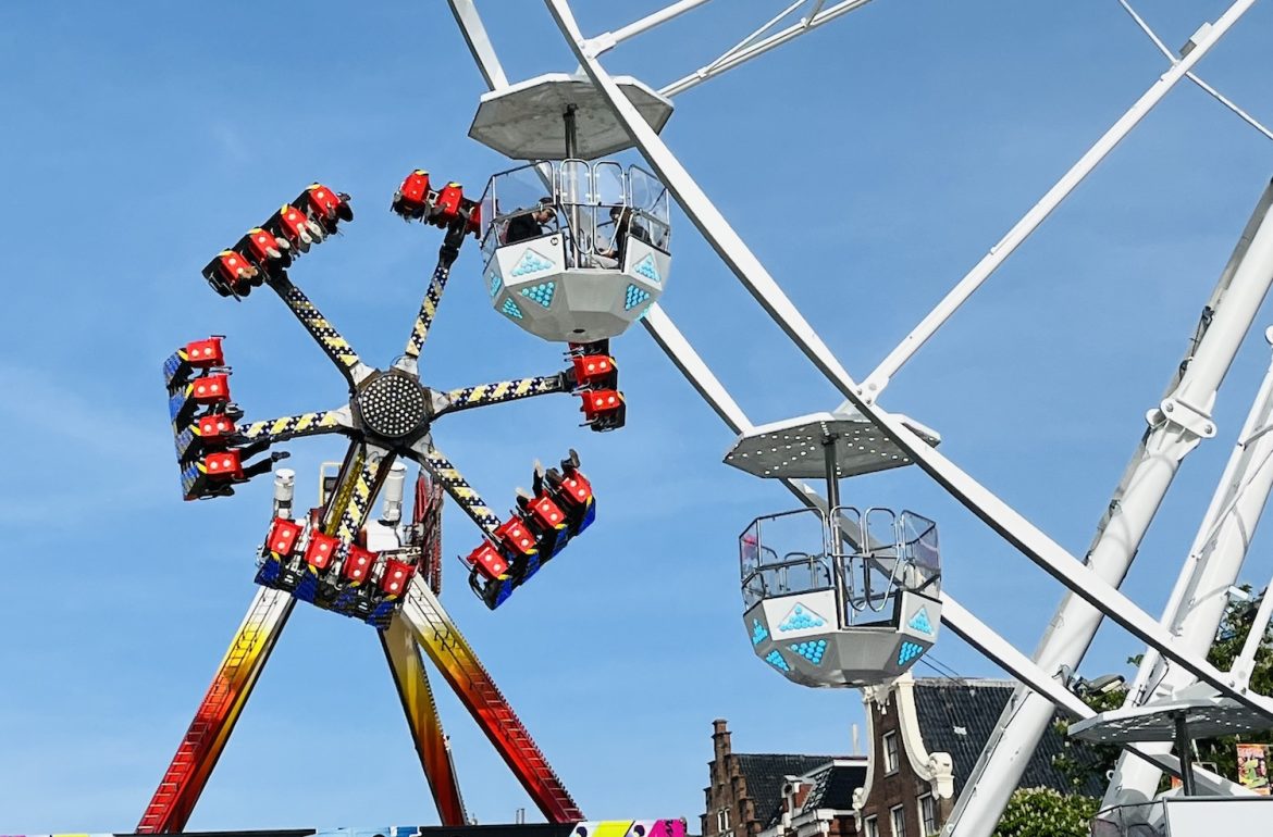 Reuzenrad op de Meikermis Groningen bij blogpost de tijd gaat snel