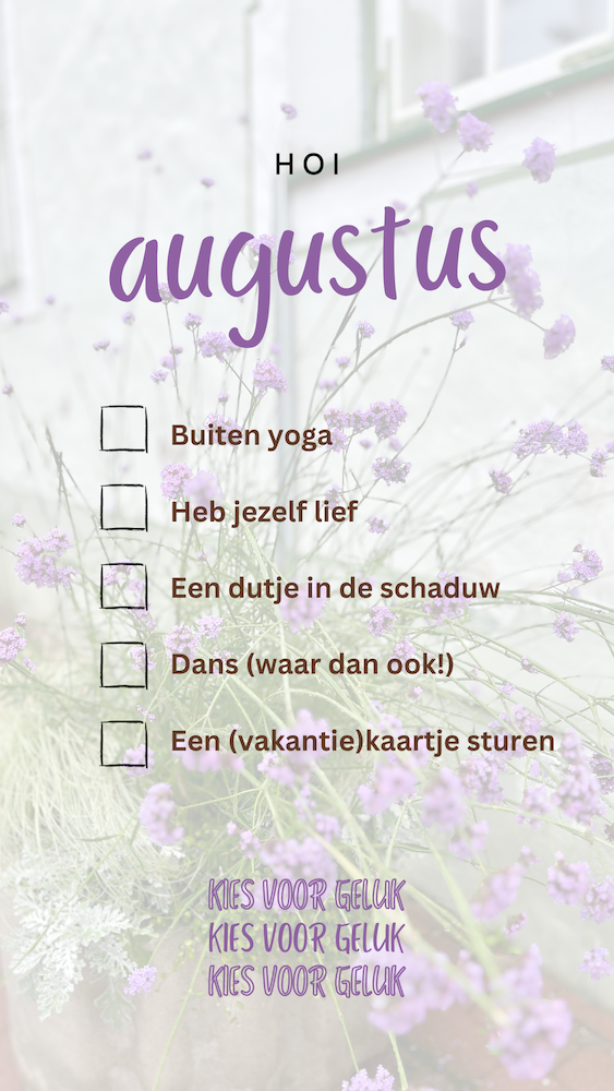 kalender vol geluk augustus 2024